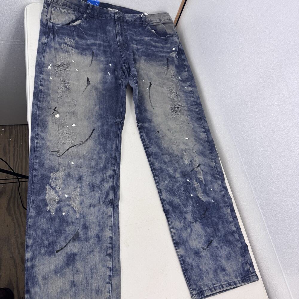 Pink Dolphin Jeans Men’s Distressed Blue 40x30 NWT Straight Leg